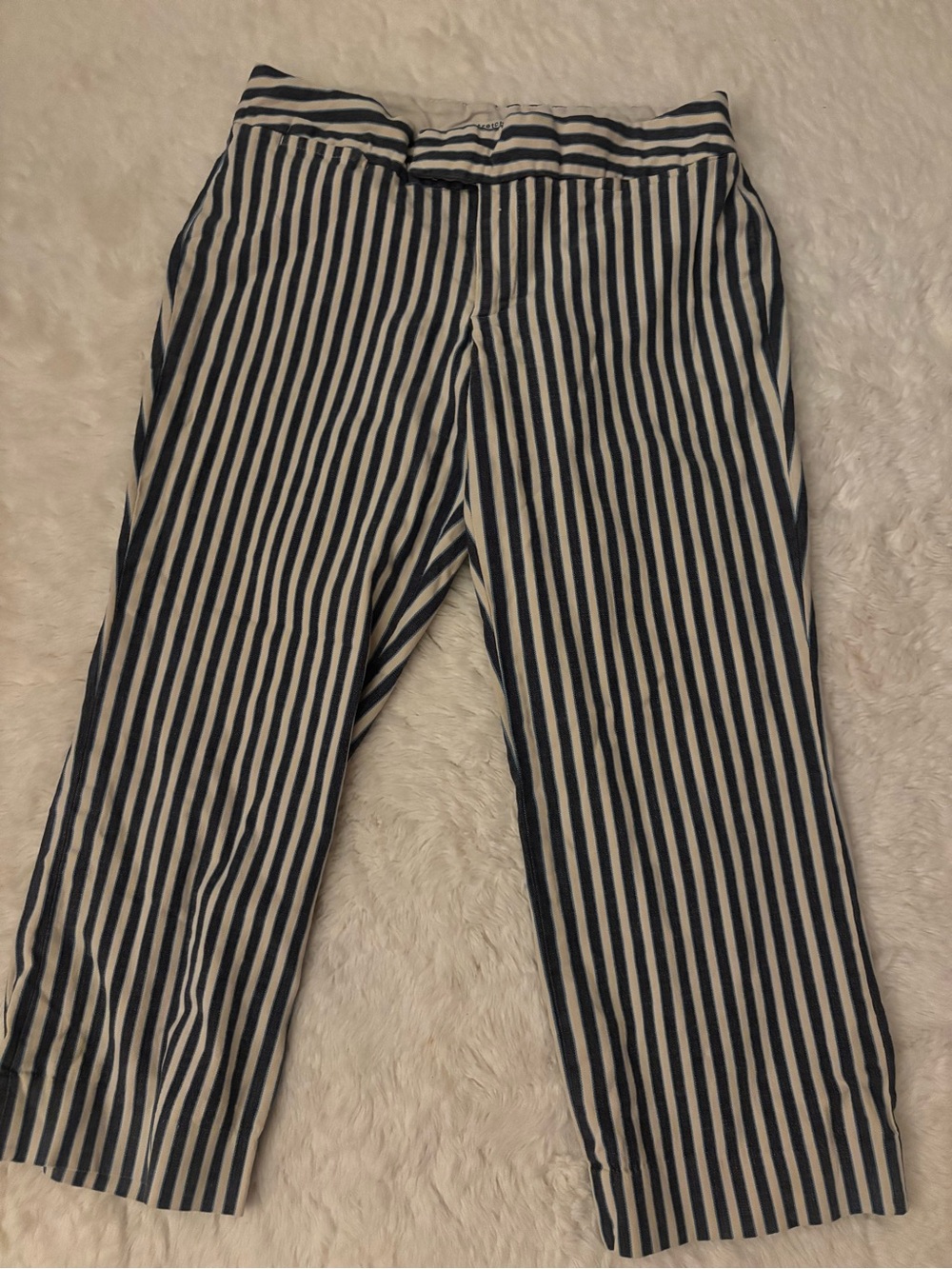 GAP gray and White Striped Womens Casual Pants